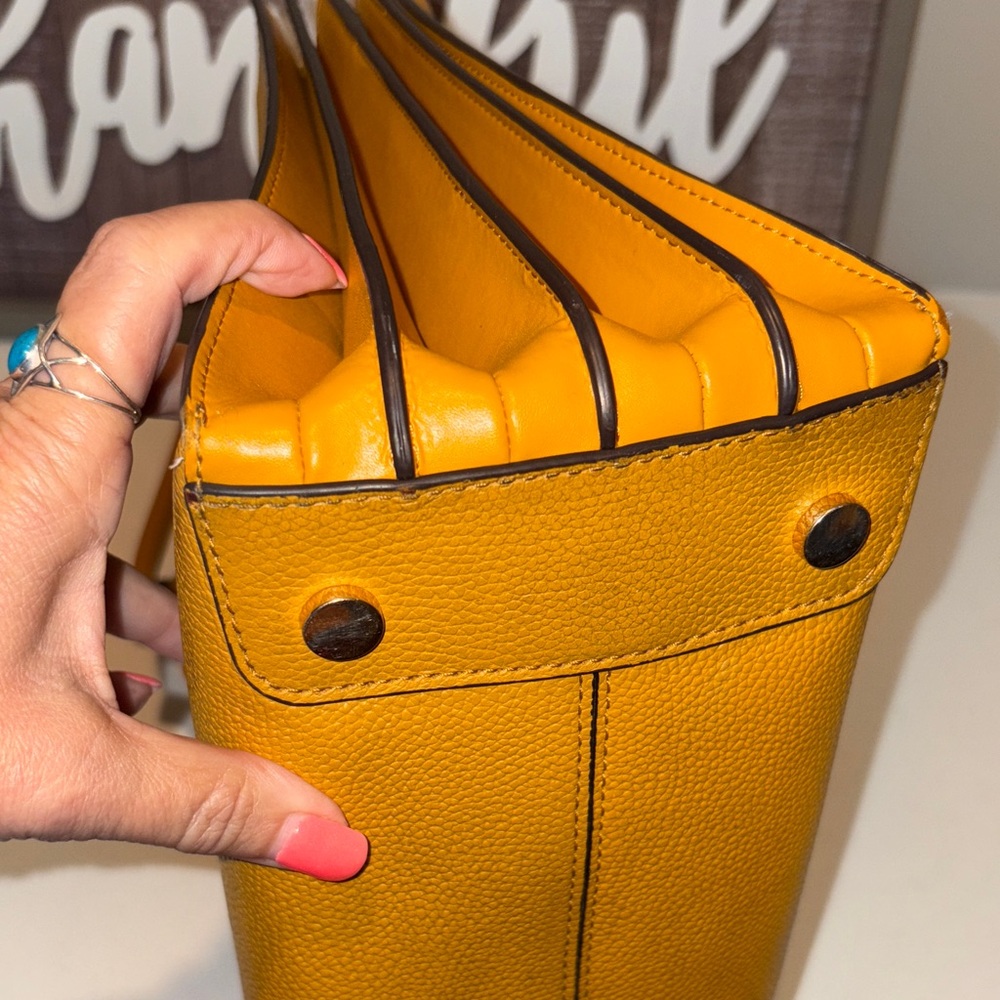 Michael Kors Mustard Satchel Bag - Picture 7 of 12